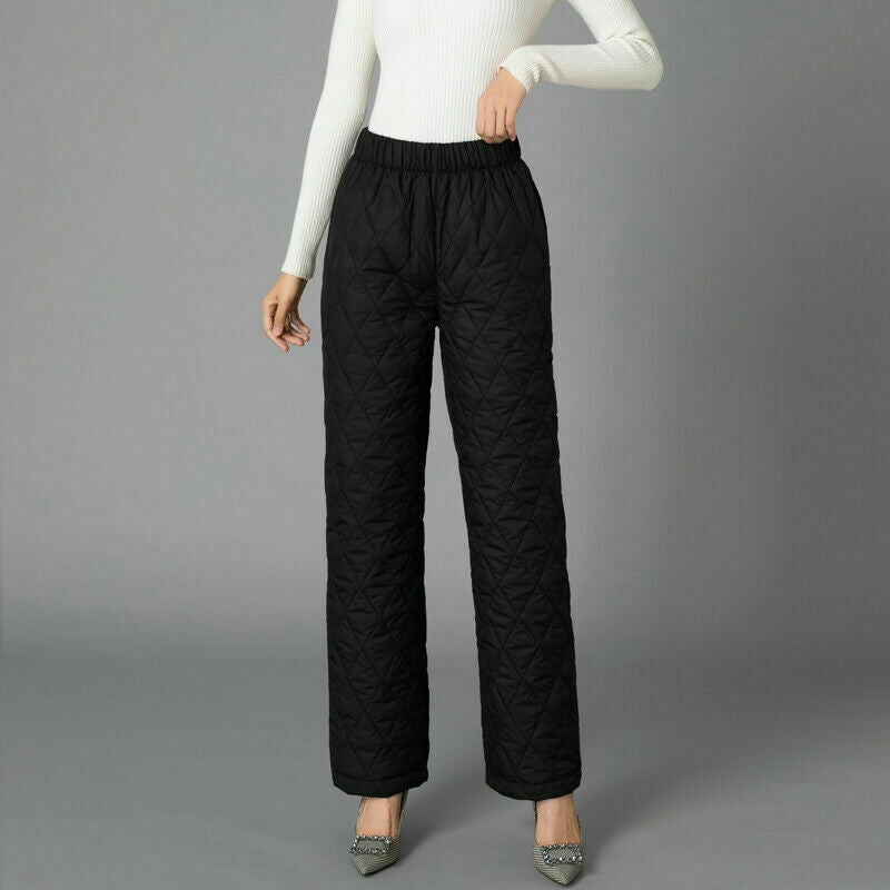 Clara – Women's Wide-Leg Pants with Quilted Pattern