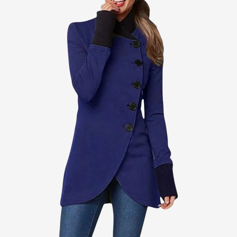 Kairo – Mid length button down coat with long sleeves