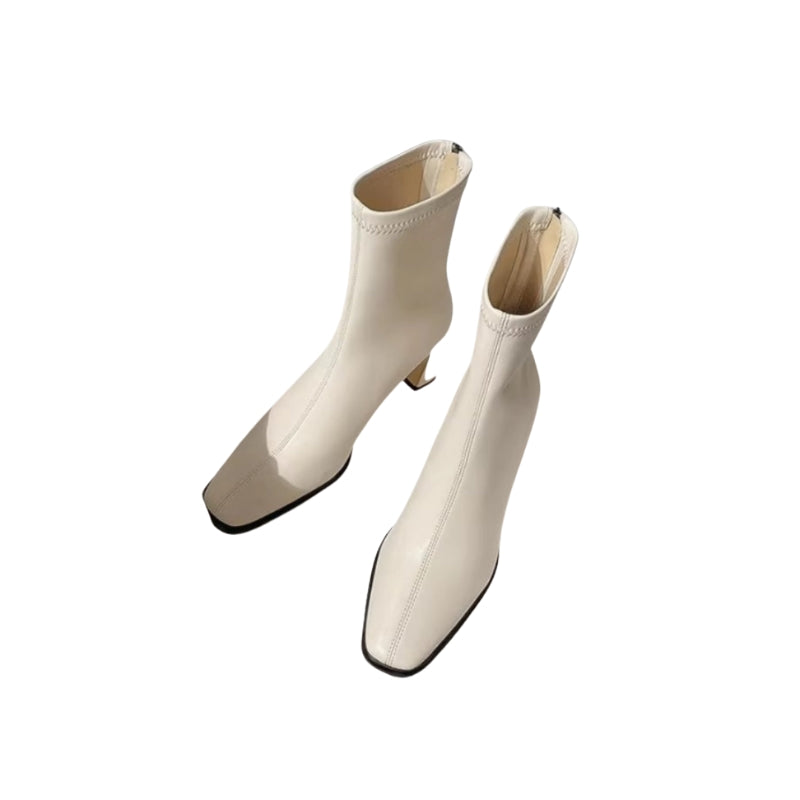 Giada – Enkellaarsjes met Vierkante Neus en Dikke Hak Velani