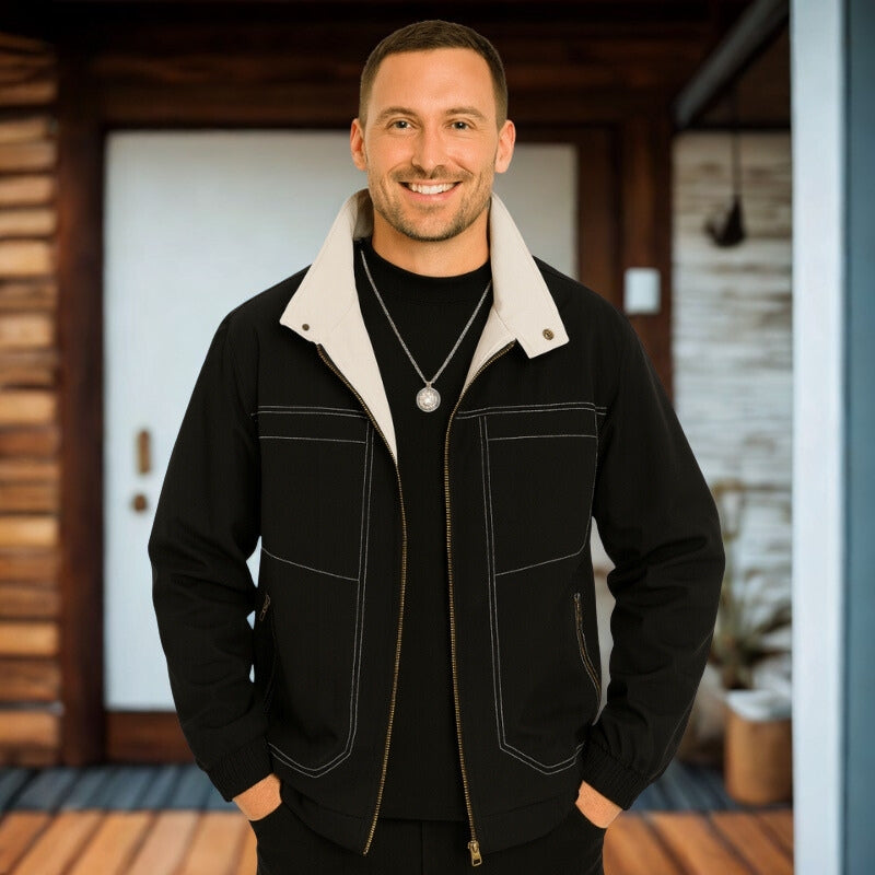 Joshua – Long Sleeve Jacket With Zipper Closure