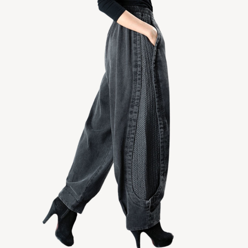 Guusje – Broek met Hoge Taille en Zijzakken Velani