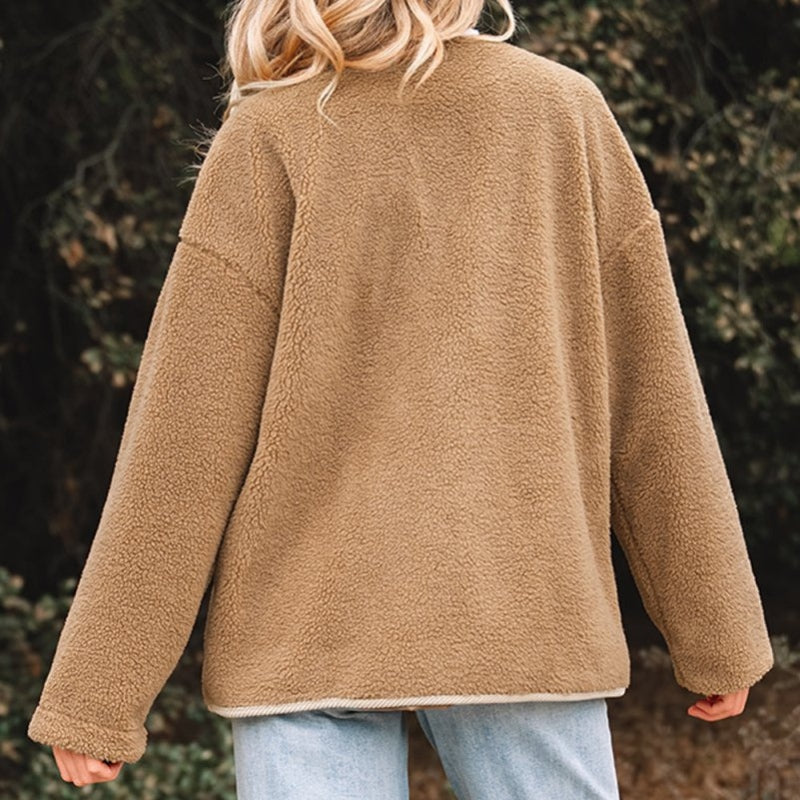 Bethany – Long Sleeve Round Neck Jacket With Buttons