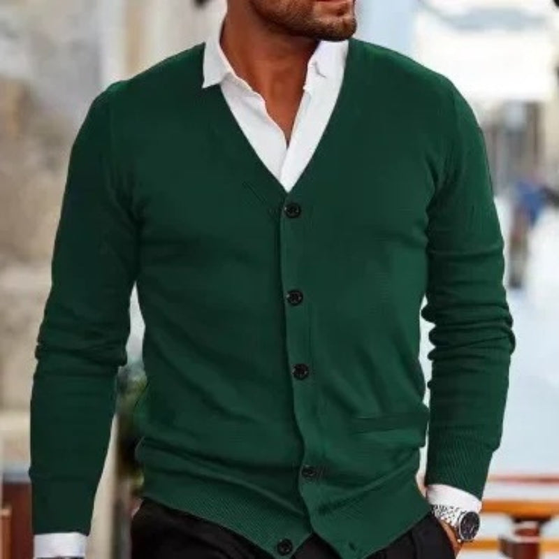Daniel – V Neck Sweater With Ribbed Hem And Long Sleeves
