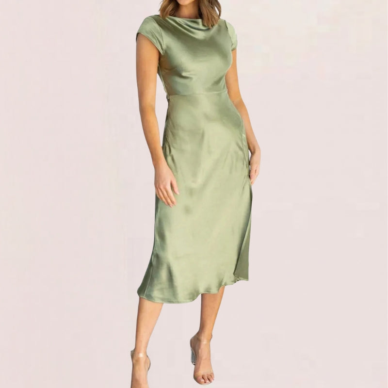 Sleeveless Wrap Waist Dress