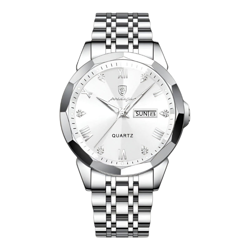 Noud – Horloge met Ronde Wijzerplaat, Verstelbare Band en Datumweergave Velani