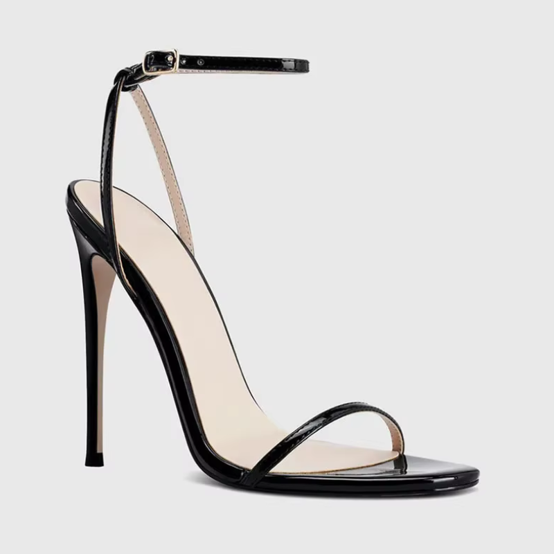 Elegant High-Heeled Sandals with Pointed Toe