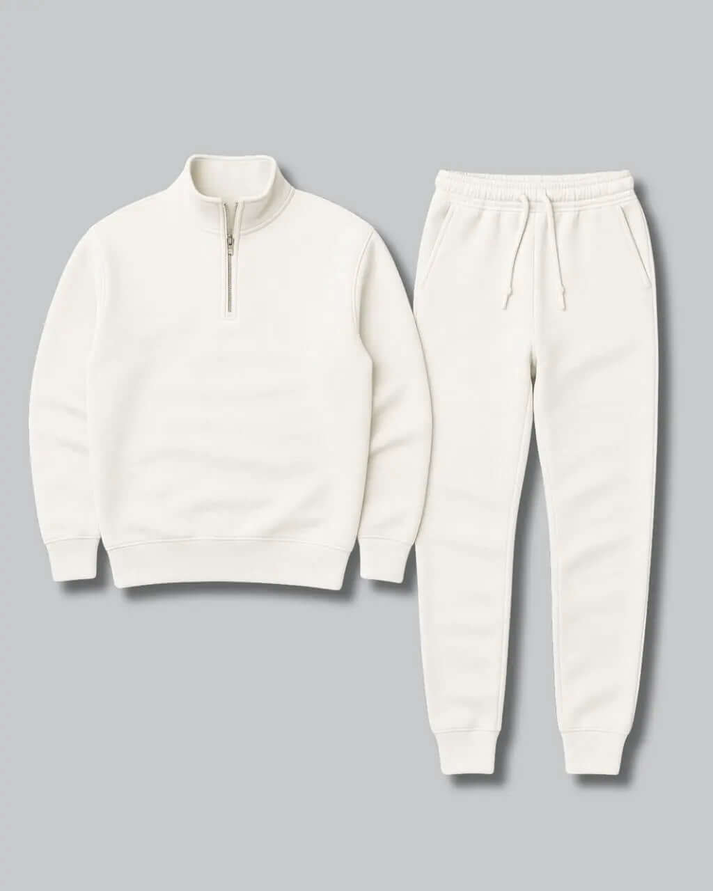 Katoenen Joggingpak Met Trui Met Halve Rits-Suits-Velani-Velani