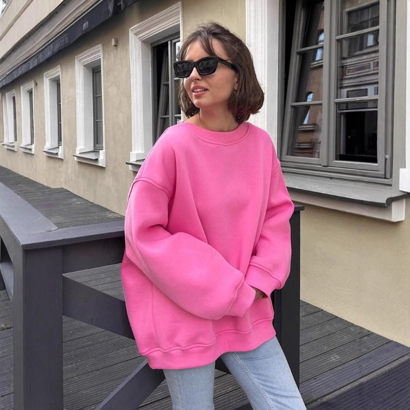 Emma – Long Sleeve Sweater with Round Neck Design