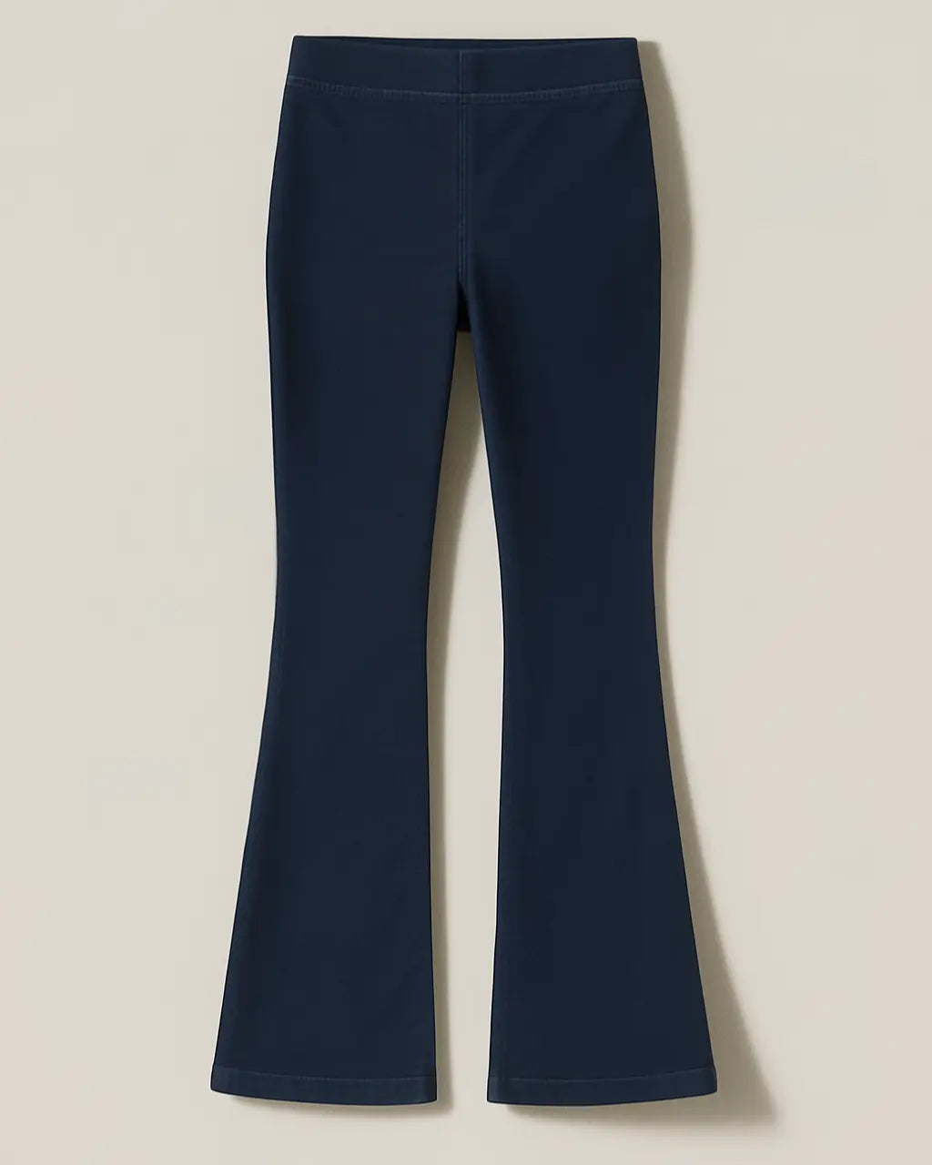 Polyester Flared Broek Met Hoge Taille Ontwerp-Pants-Velani-Marine-S-Velani