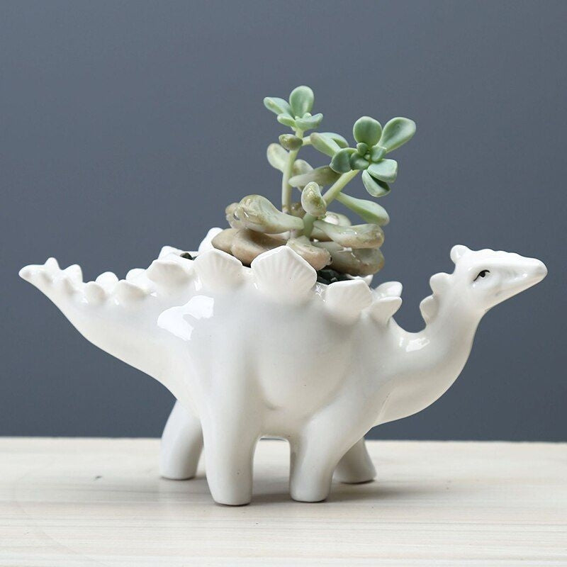 DinoBloom – Decoratieve Bloempot met Dinosaurier-Geïnspireerd Beeld Velani