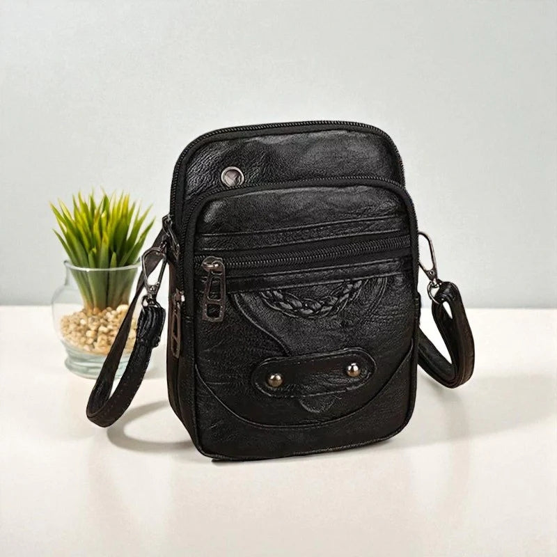 Veena – Crossbodytas met Meerdere Ritssluitingen en Verstelbare Band Velani