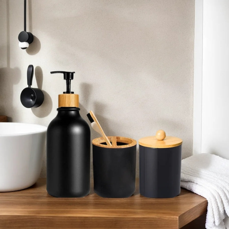 BathNexa – Badkamer Accessoireset met Navulbare Zeepdispenser Velani