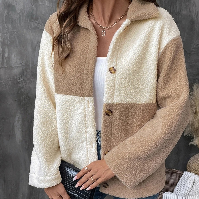 Ava – Long Sleeve Jacket with Button Closure Design