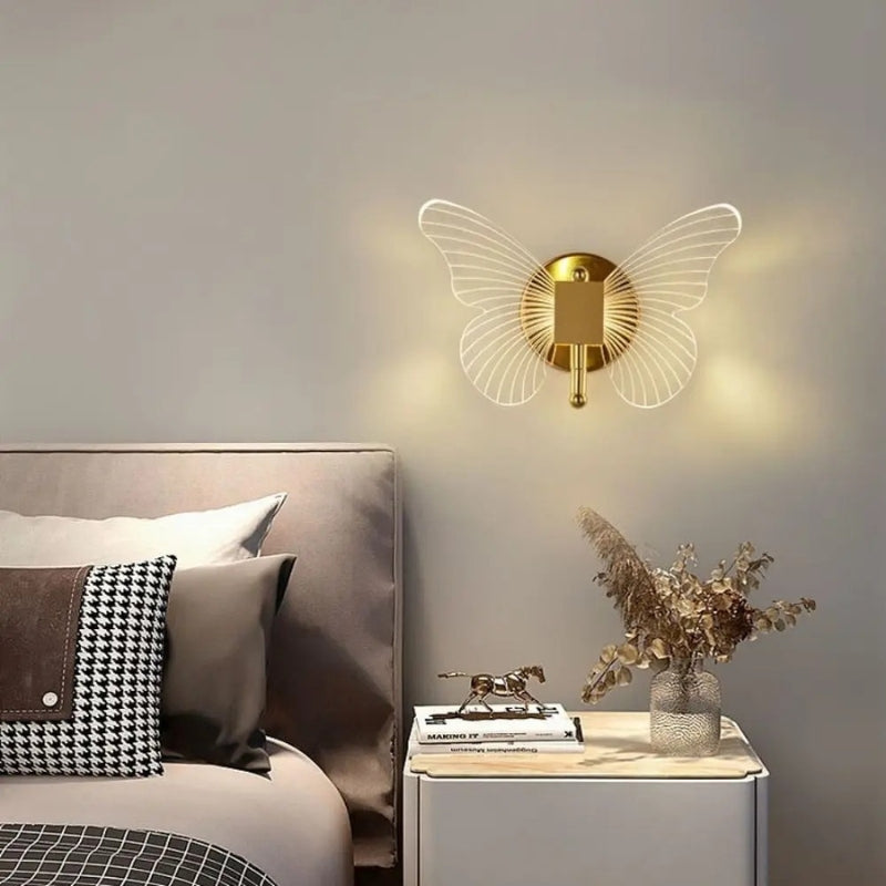 FlutterBeam – Verstelbare Vlinder LED Wandlamp met Standaard Velani