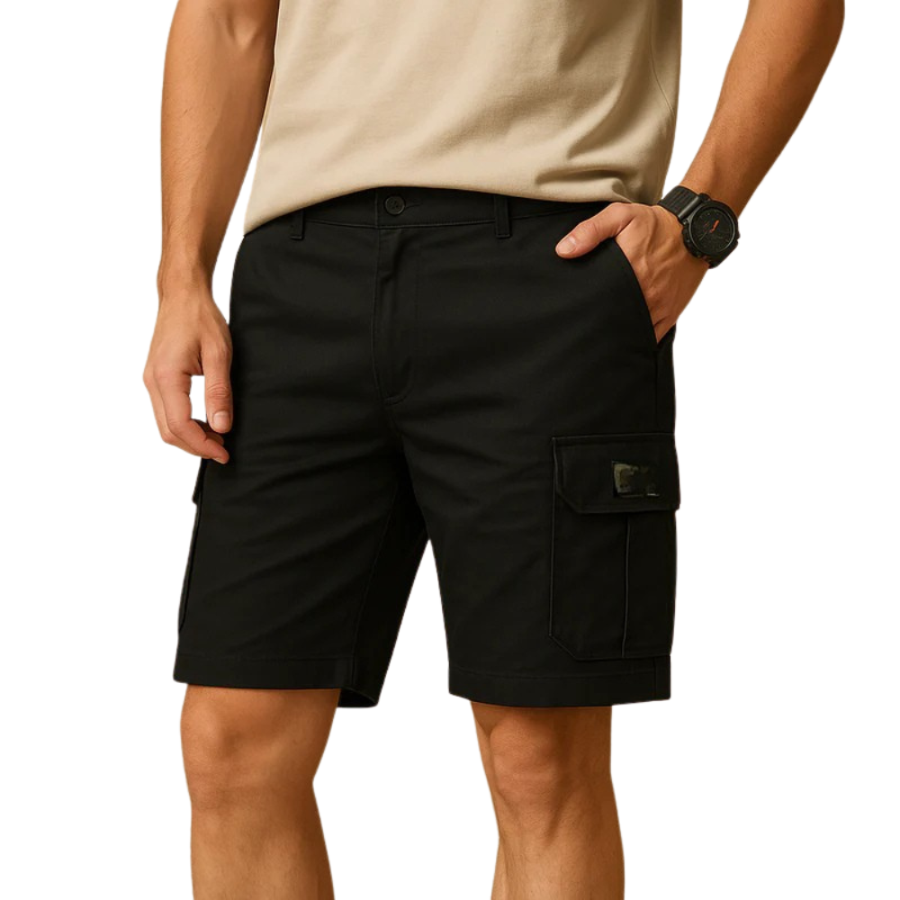 Klaus – Cargo Shorts met Ontspannen Pasvorm en Meerdere Zakken Velani