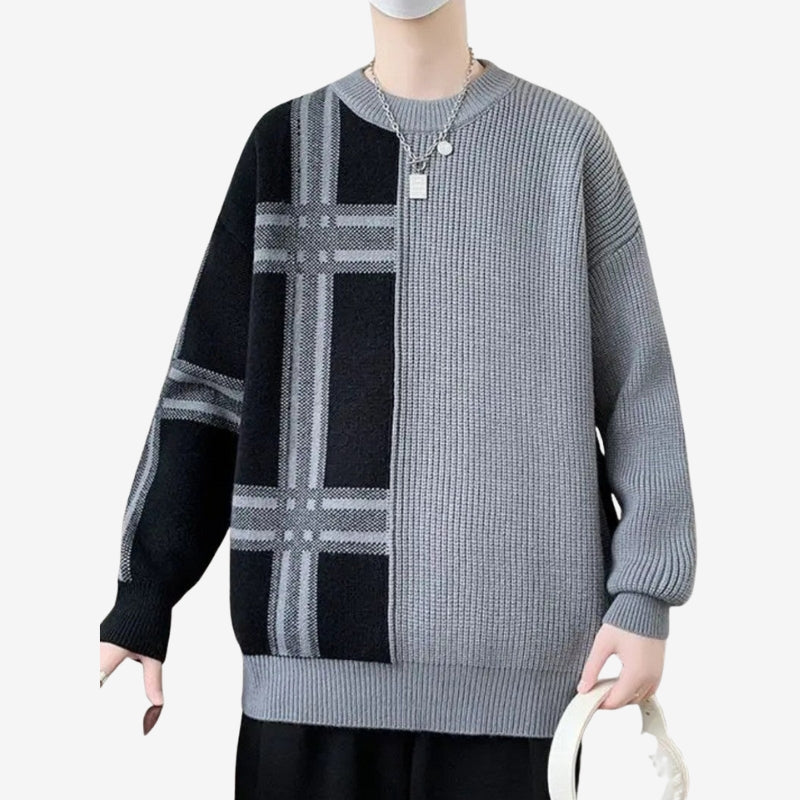 Noah – Long Sleeve Sweater with Ribbed Hem and Round Neck