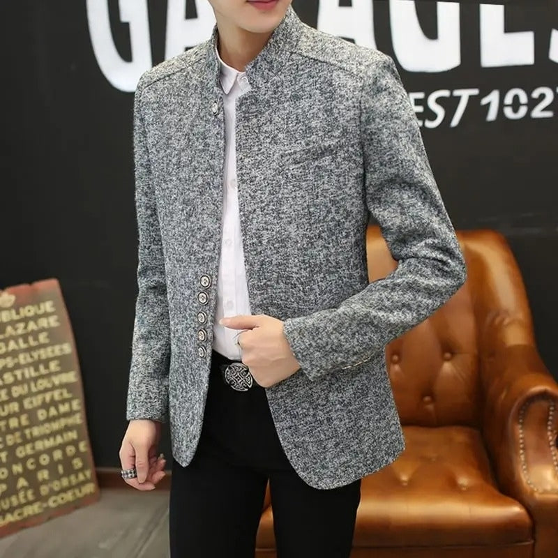 Ethan – Long Sleeve Jacket with Button Detail