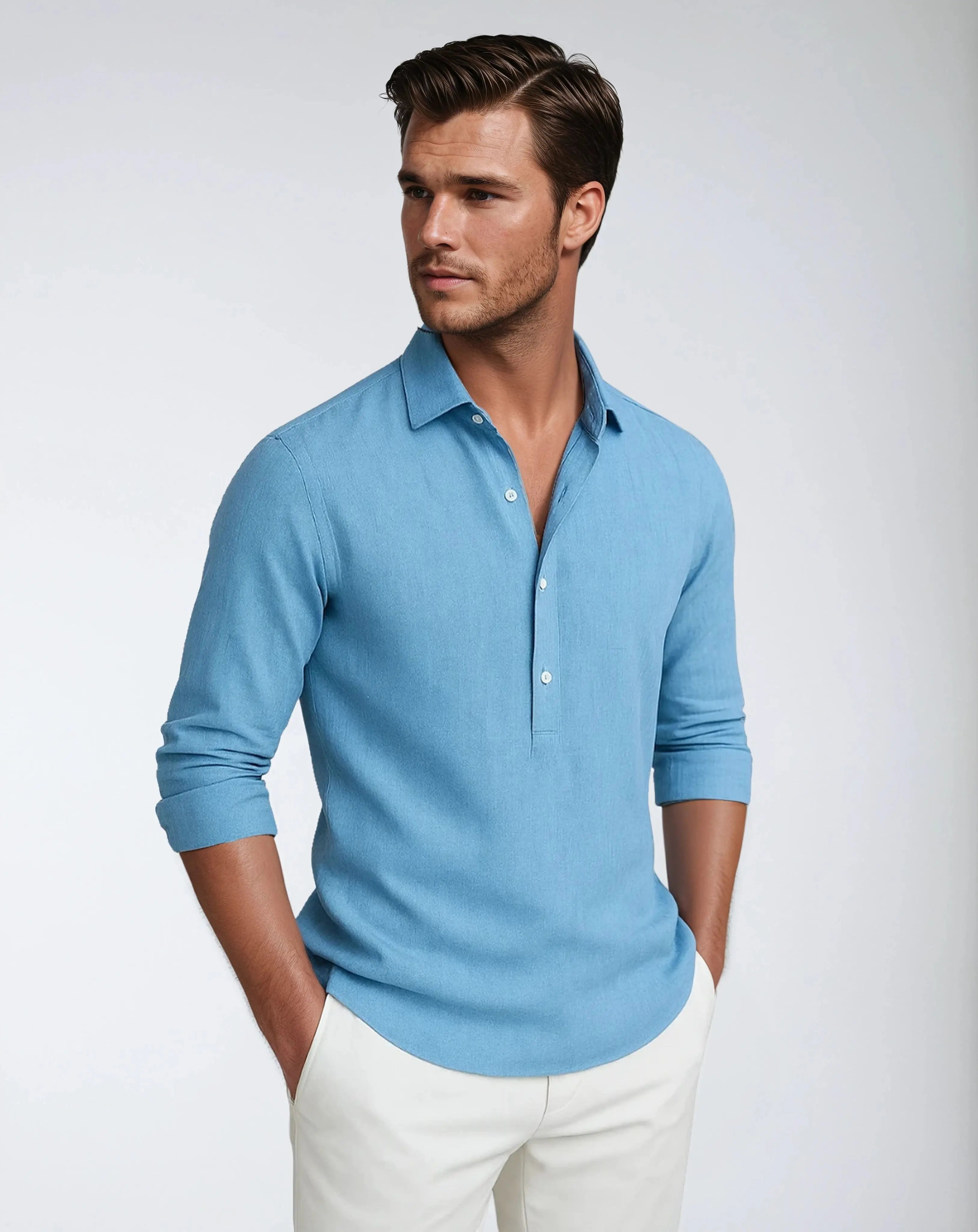 Linnen Overhemd – De Verheven Essentiële Editie-Shirts-Velani-Velani