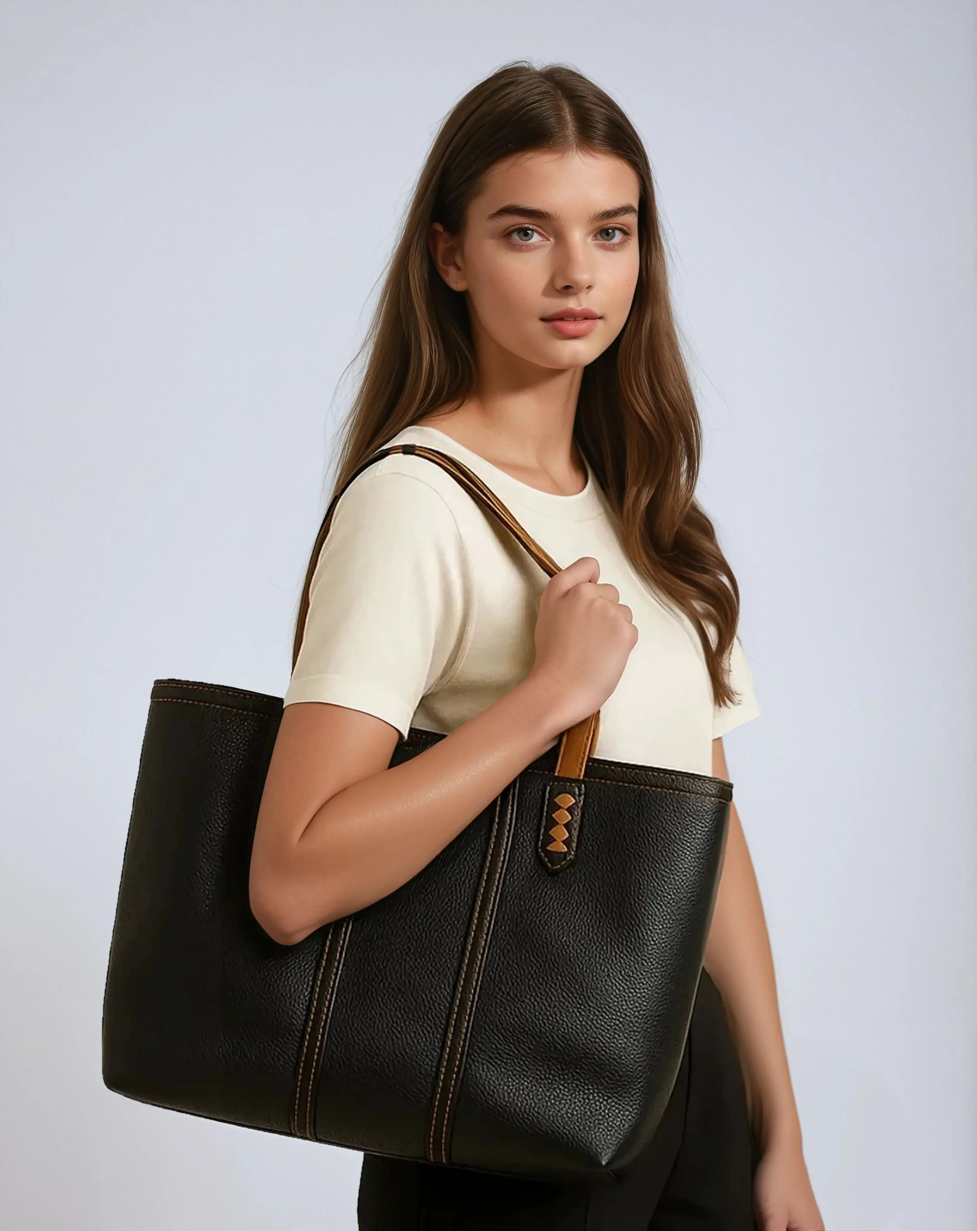 PU Leren TasMet Handvat En Ruim Interieur-Handbags-Velani-Velani