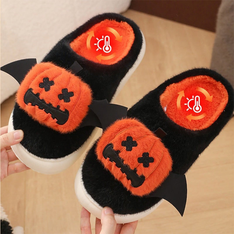 Cozy Halloween Slippers with Fun Cartoon Design