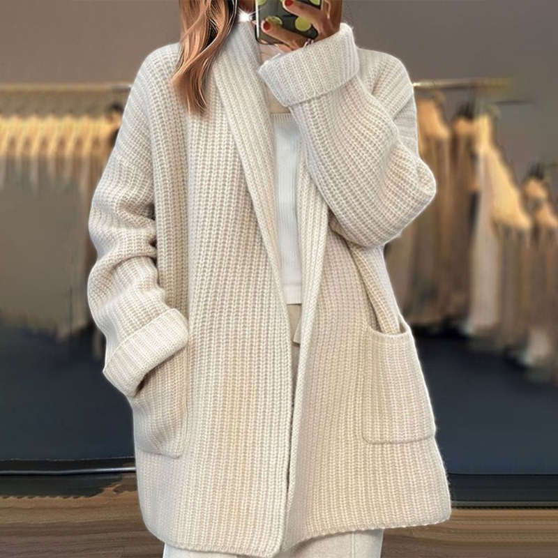 Chic Loose Fit Knit Top Jacket for Women