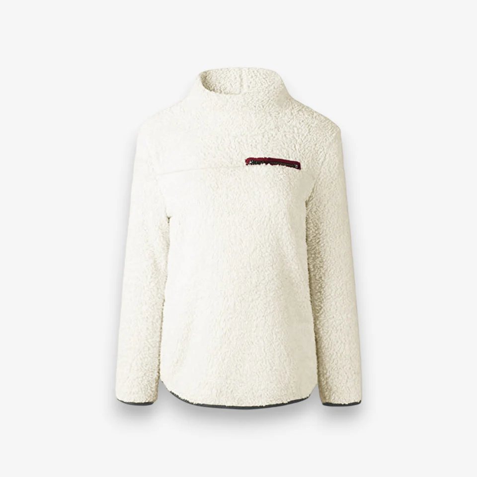 Isabella – Long-Sleeve Turtleneck Sweater with Zip Pocket