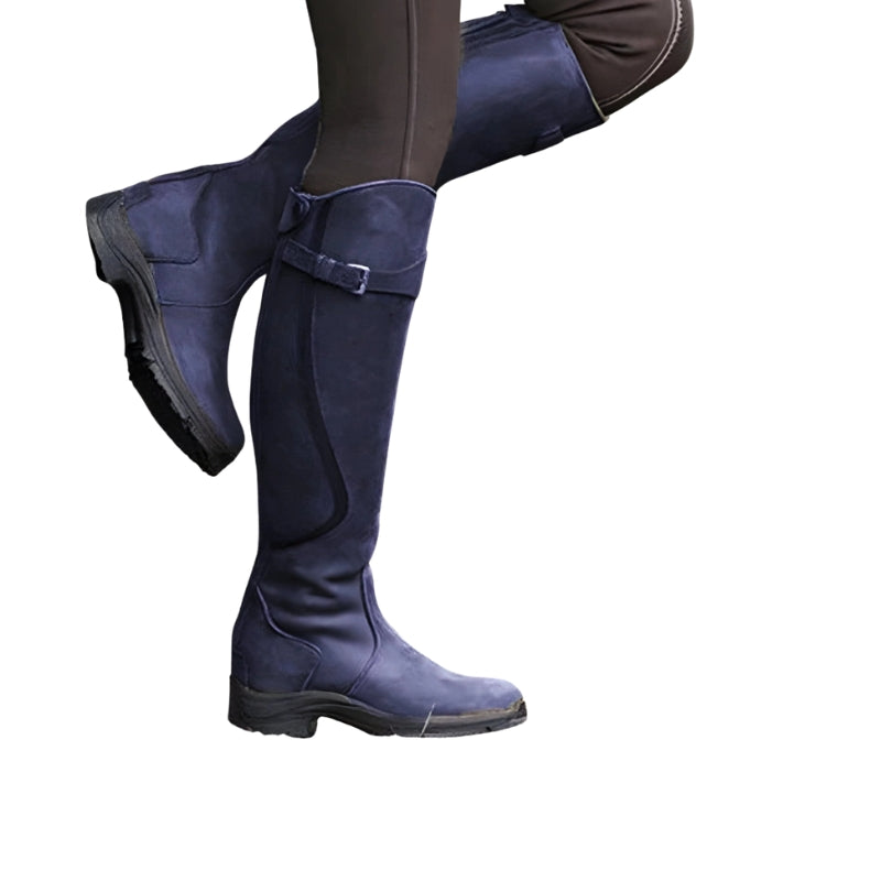 Eviana – Kniehoge Laarzen met Verstelbare Gesp Velani