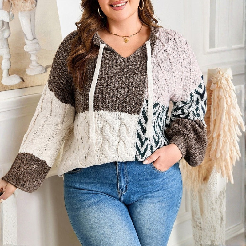 Rebecca – Knotted Sweater With Long Sleeve and Round Neck
