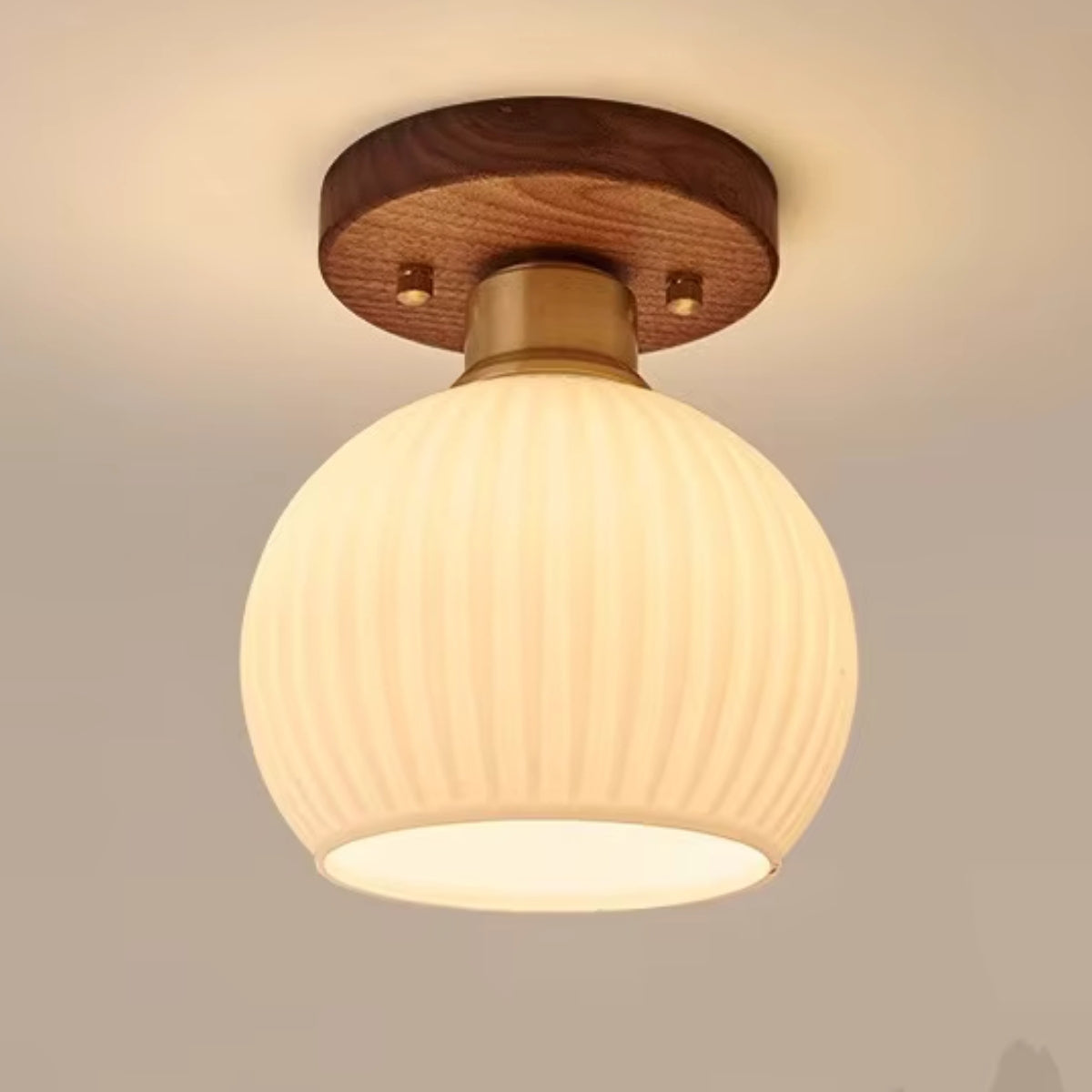 GlowBend – Round Glass Ceiling Lamp
