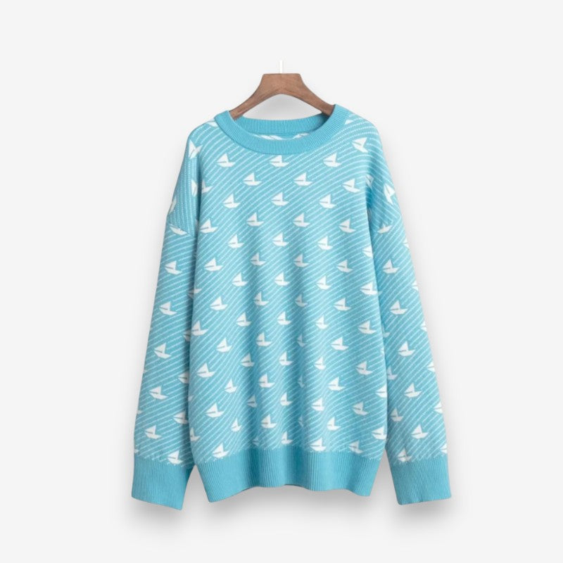 Emma – Loose Fitting Sweater With Long Sleeves And Round Neck