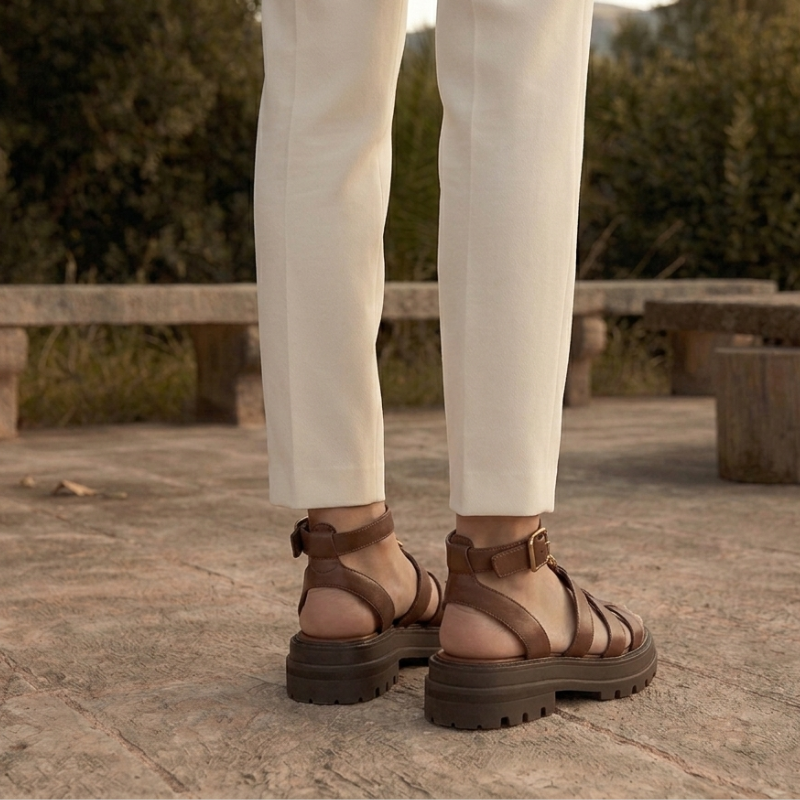 Womens Gladiator Sandals with Adjustable Ankle Strap