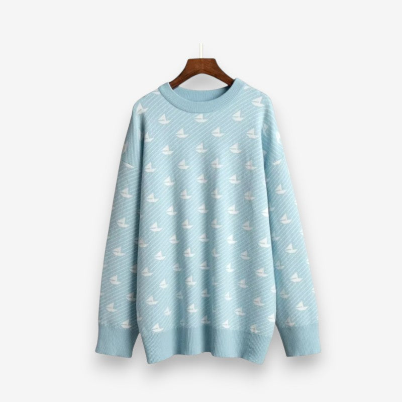 Emma – Loose Fitting Sweater With Long Sleeves And Round Neck