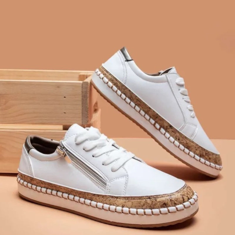 Clara – Floral Printed Loafers With Adjustable Laces Design