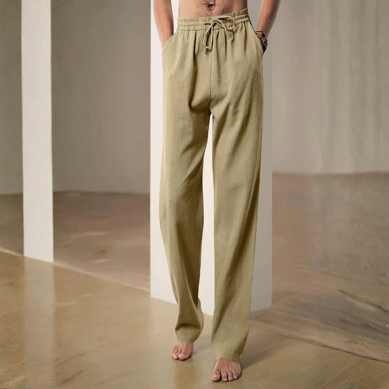 Men's Waist Pants with Adjustable Drawstring