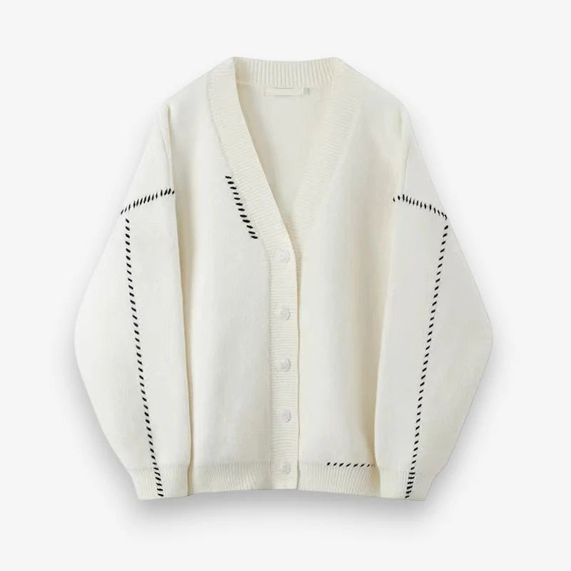 Zoraya – V-neck cardigan with buttons and long sleeves