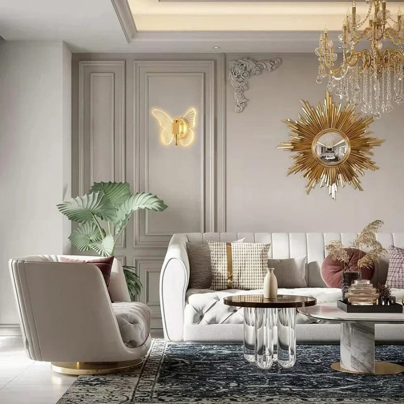 FlutterBeam – Verstelbare Vlinder LED Wandlamp met Standaard Velani