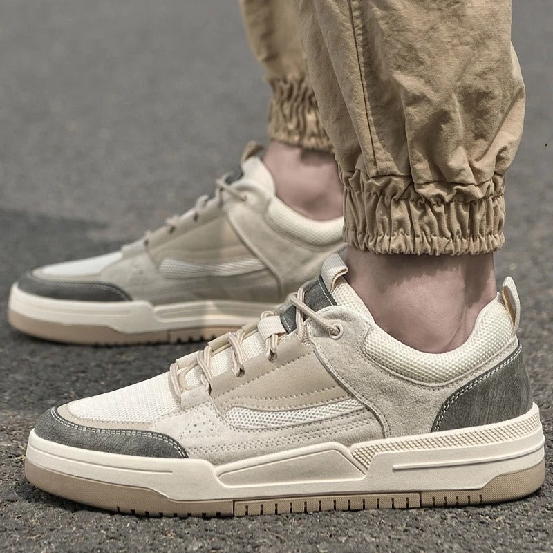 Daniel – Round Toe Sneakers with Adjustable Lace Design