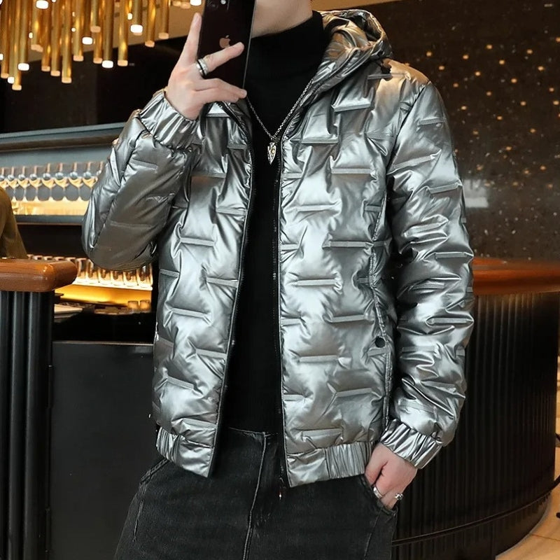 Caleb – Long Sleeve Jacket with Ribbed Hem and Hooded Design