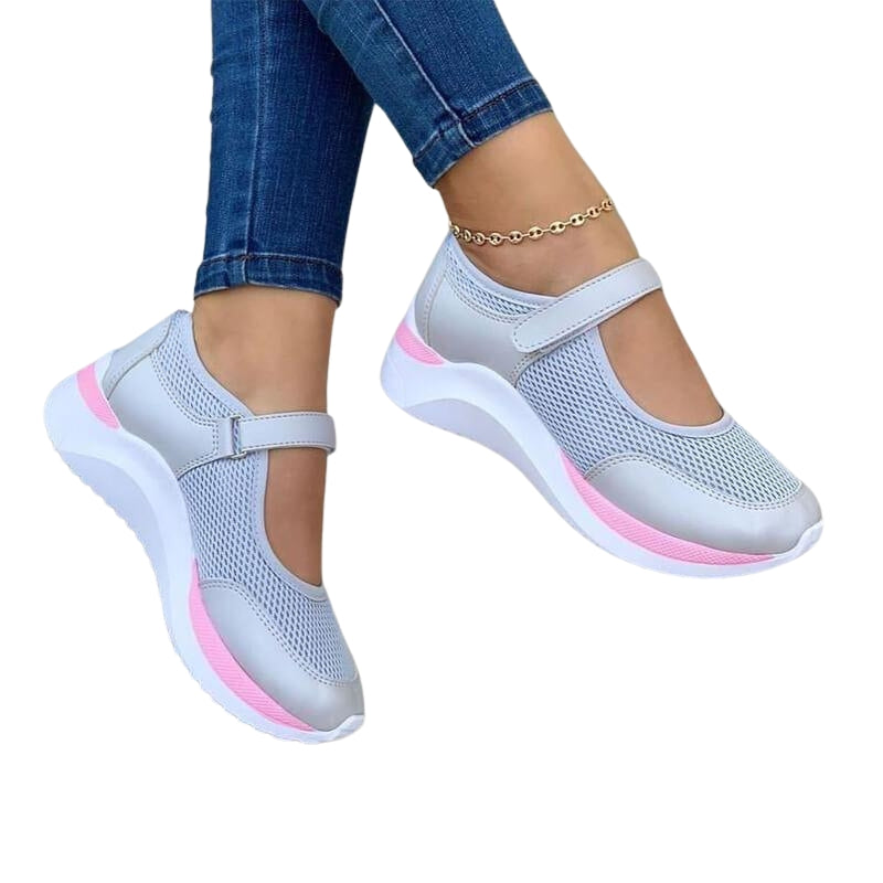 Daisy – Ademend Sneakers met Ronde Neus en Verstelbare Klittenbandsluiting Velani