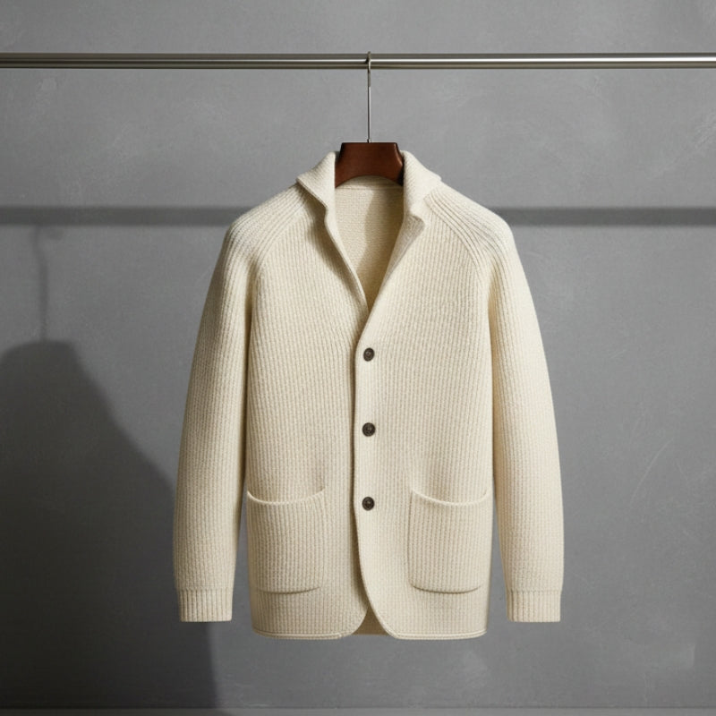 Ryan – Long Sleeve Sweater with Button Closure and Pockets