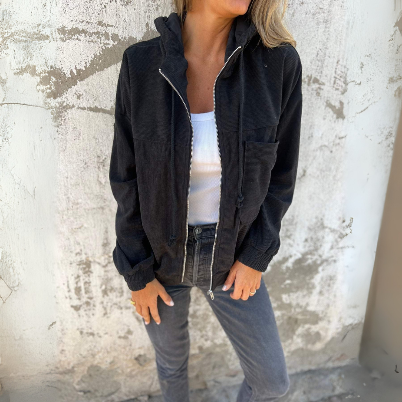 Jennifer – Jas met Lange Mouwen en Knoopsluiting met Meerdere Zakjes Velani