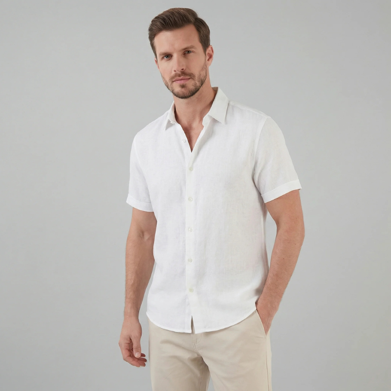 Men's Casual Long Sleeve Button-Up Shirt