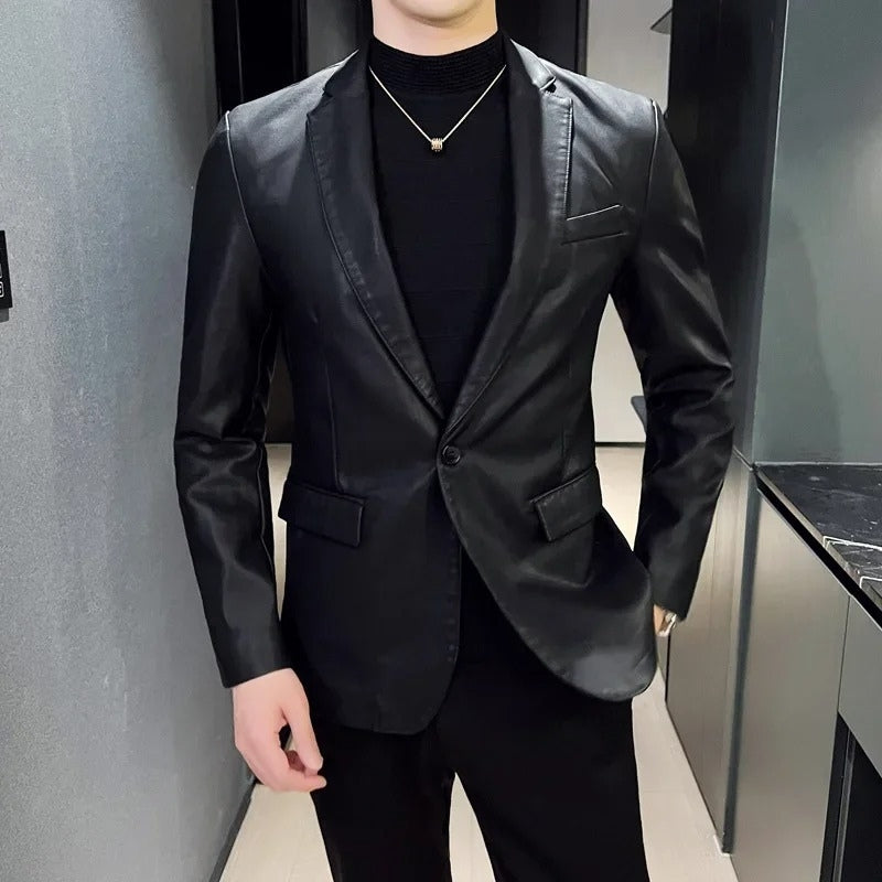 Liam – Long Sleeve Jacket With Down Collar And Button Closure