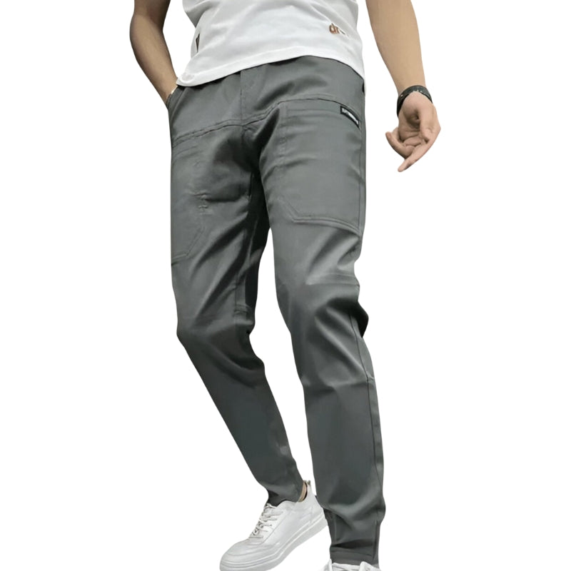 Lucas - Slanke pasvorm Cargo Broek met Meerdere Zakjes Velani