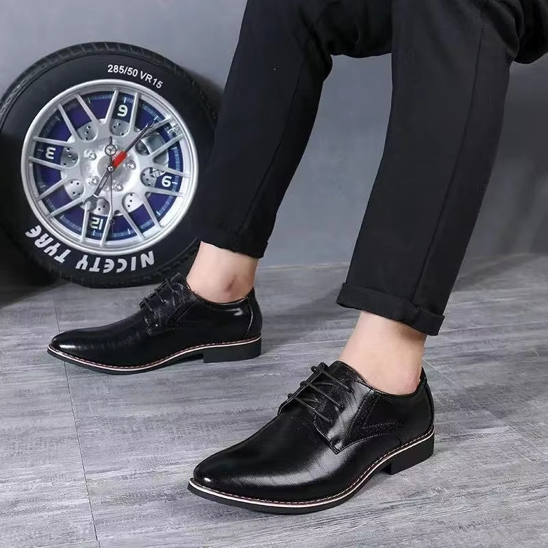 Connor - Pointed Toe Lace Up Shoes With Non Slip Sole