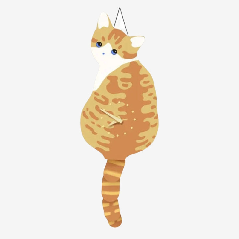 PurrTime – Cat Wall Clock with a Wiggling Tail for Playful Decoration