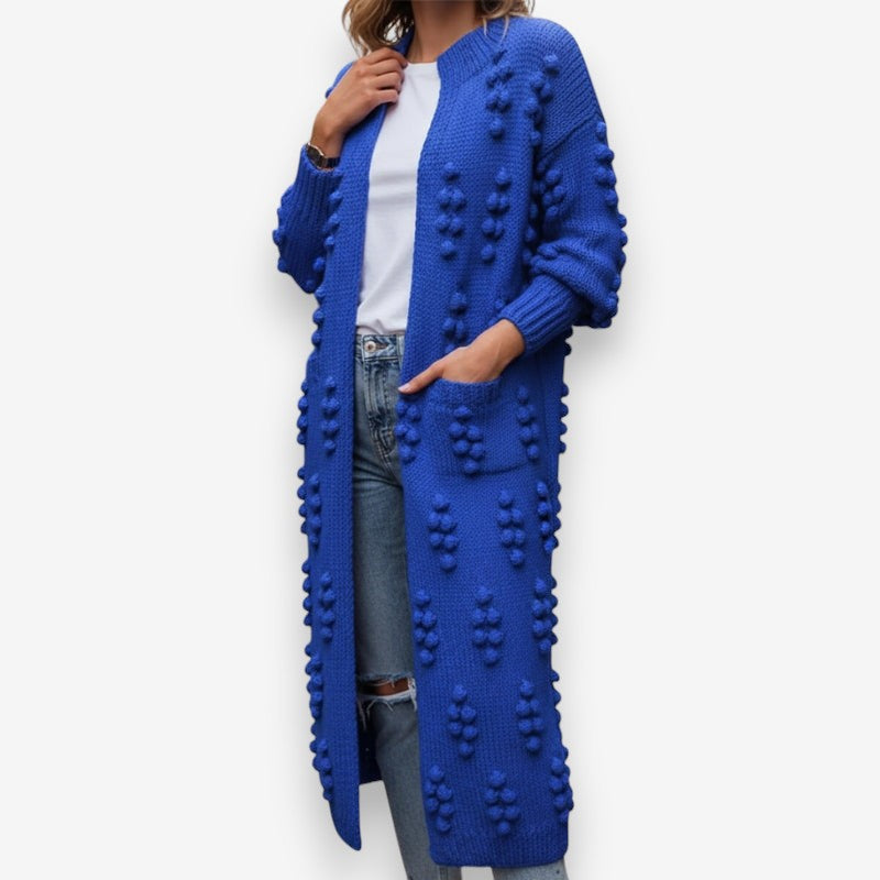 Sophia – Long Sleeve Oversize Coat with Bubble Design