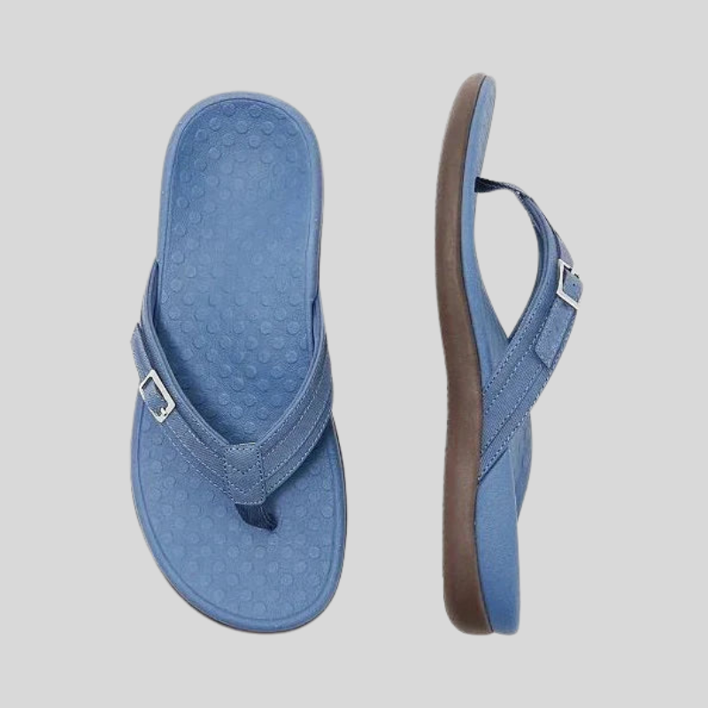 Decorative Buckle Flip-Flop Slippers