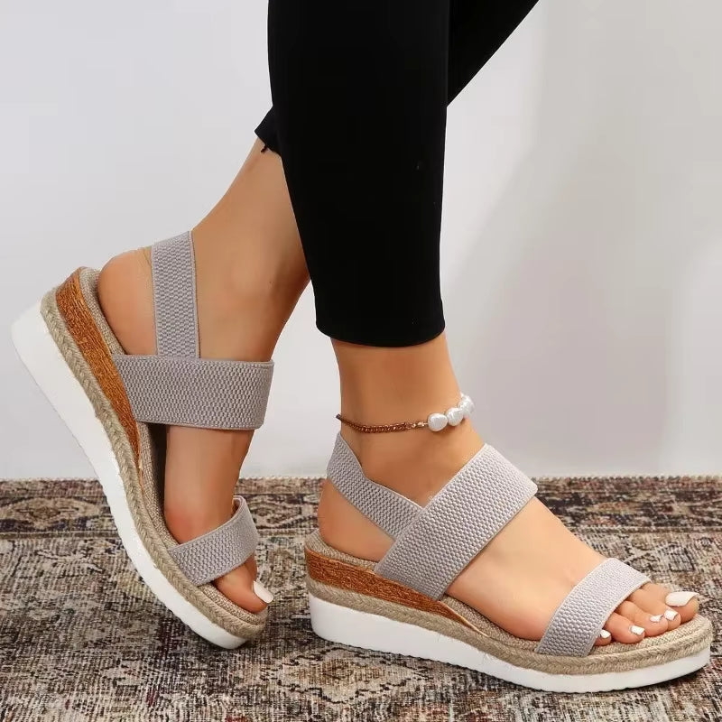 Chunky Sole Strap Sandals with Open Toe
