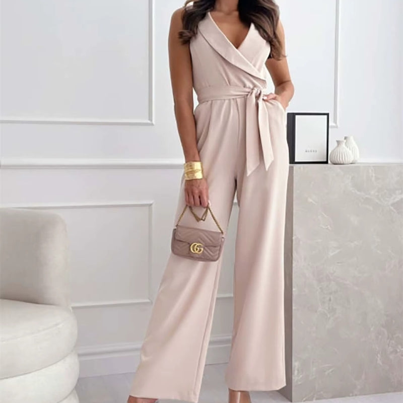 Women’s Sleeveless V-Neck Jumpsuit